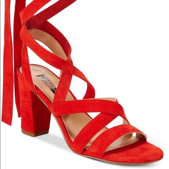 Bright Red INC Kailey Lace-up BlockHeel Sandals - Picture 8 of 8